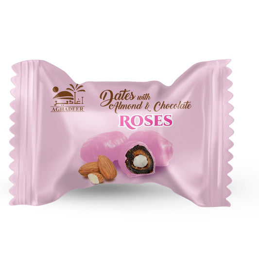 Rose flavored chocolate dates