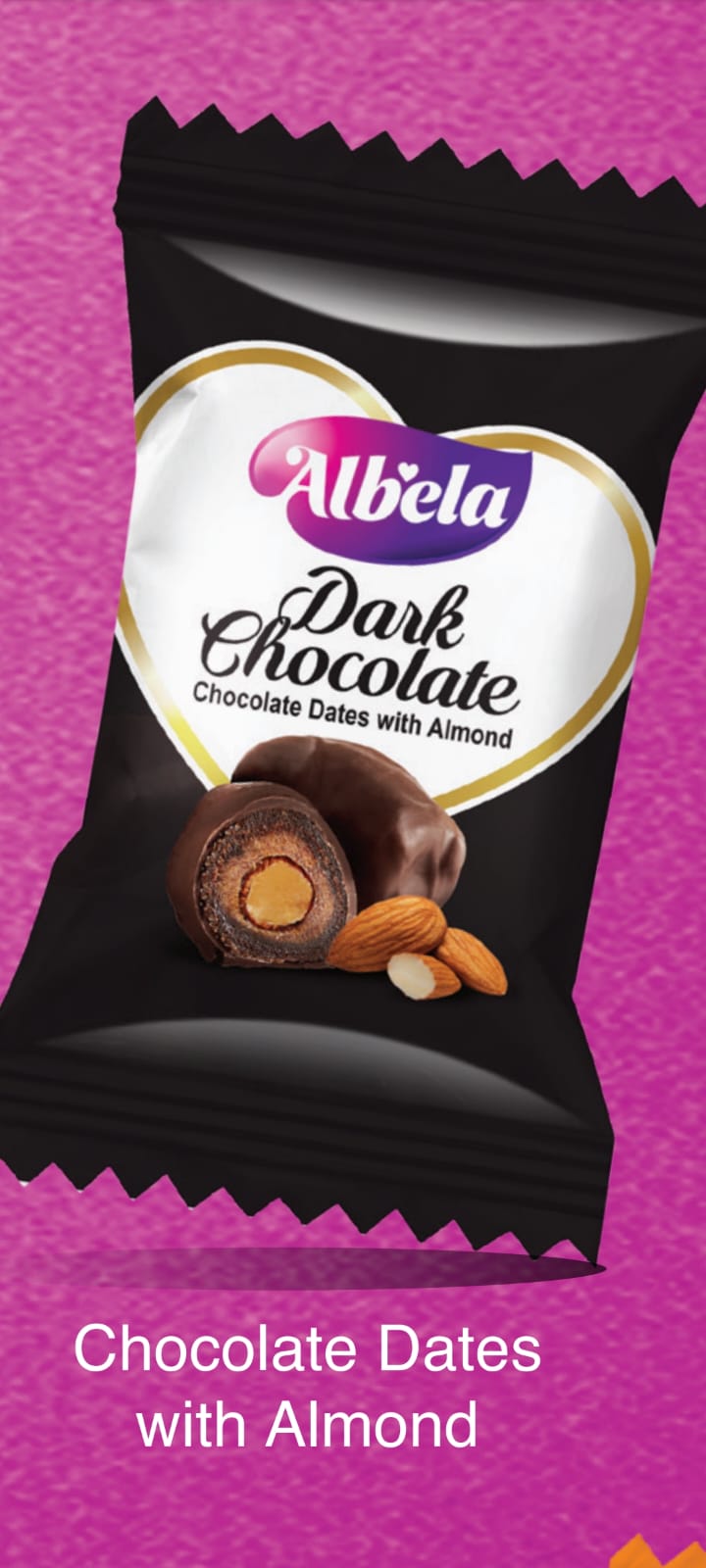 Premium Dark chocolate dates with almond